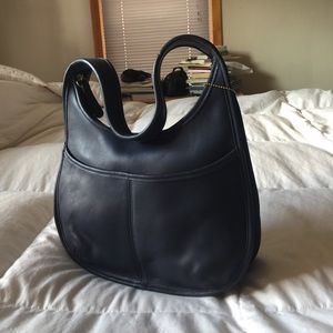 Vintage Coach Black Leather Ergo Hobo. NWT.